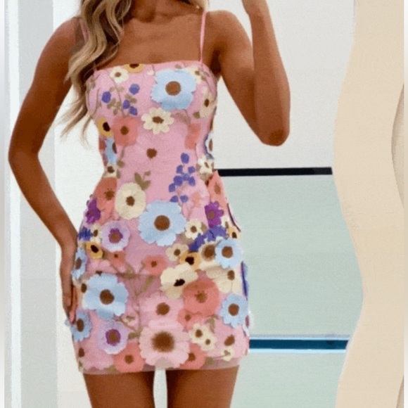 NWT Angel Lane | Small 3D Flower Dress - Picture 1 of 13
